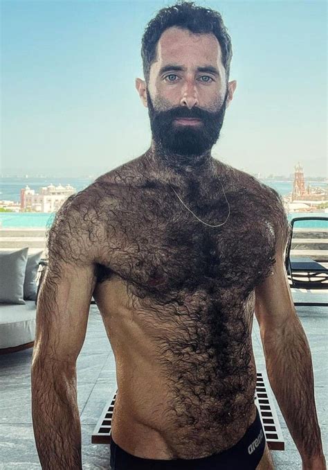 His Hairy Chest .